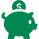 Piggy bank icon image. 