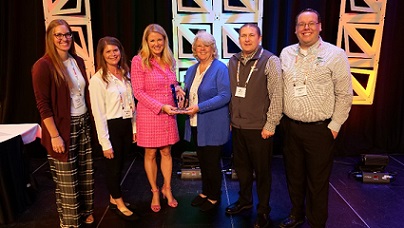 Alliance Bank Team accepting Commitment to Community Award.